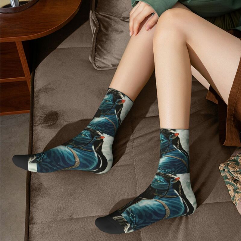 Calcetines de baloncesto absorbentes de sudor para hombre y mujer, calcetín de amor de Avatar, moda de otoño e invierno