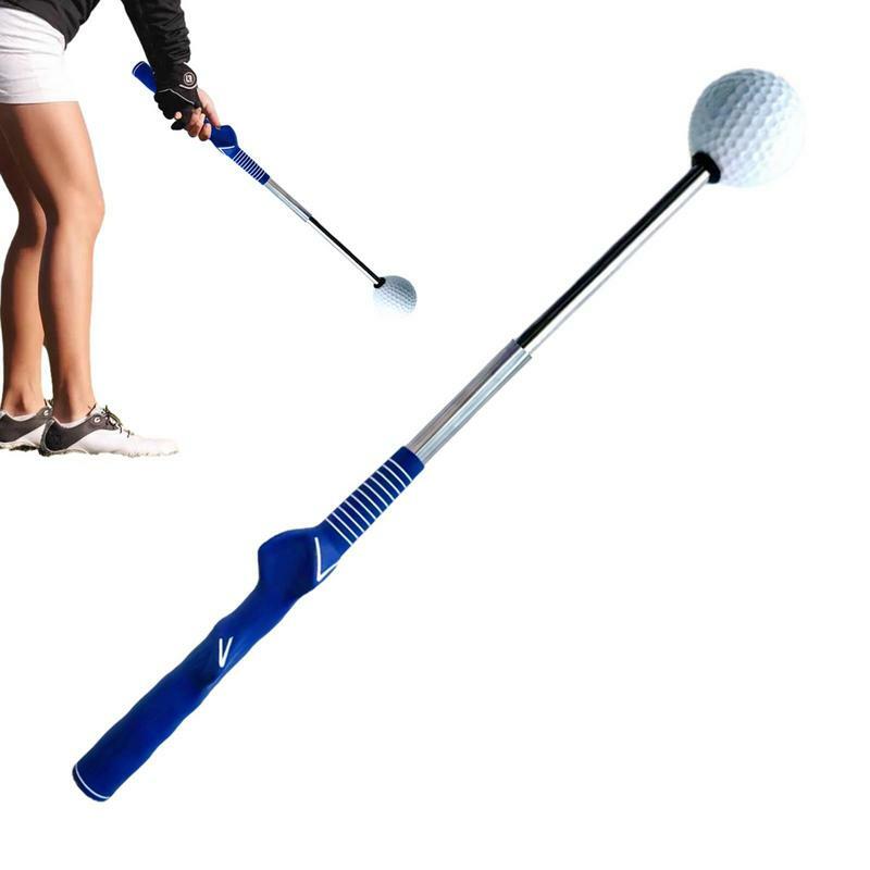 Golf Training Sticks Telescopic Golf Training Swing Stick Soft Grip Ergonomic Rubber Handle Golf Training Supplies For Indoor