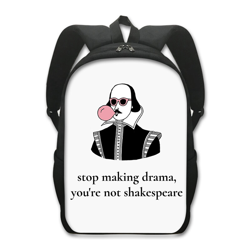 Рюкзак «ты не Шекспир» для мужчин и женщин, дорожная сумка с переставкой драмы Ван Гога, детские школьные ранцы на плечо