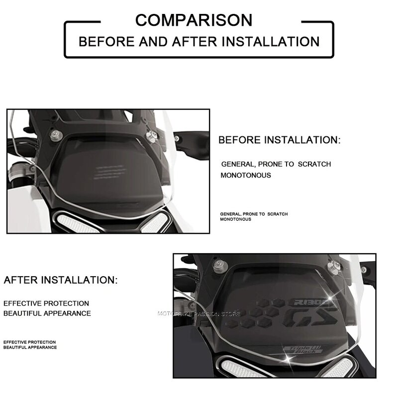 Наклейки на переднюю обтекатель для BMW R1300GS, водонепроницаемые мотоциклетные наклейки, 3D защита R 1300 GS, тройной черный 2023-2024