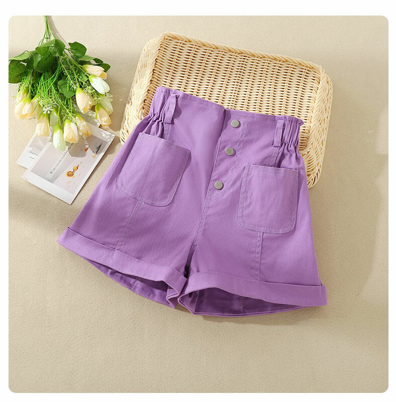 Sommer Teenger Mädchen Shorts koreanische Süßigkeiten Farbe Sport Shorts für Mädchen Baumwolle Hot pants lässig Kinder Mädchen Strand Shorts