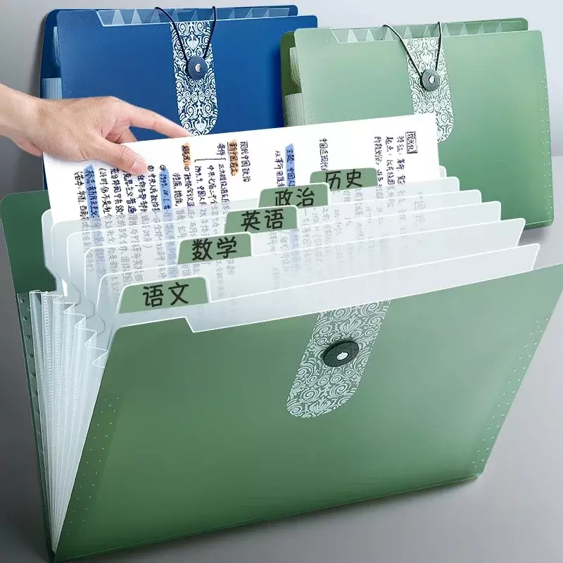 A4 papier 12 siatek teczka podręczny Folder Organizer na organy dokument biurowy przechowywanie narzędzia akcesoria biurowe