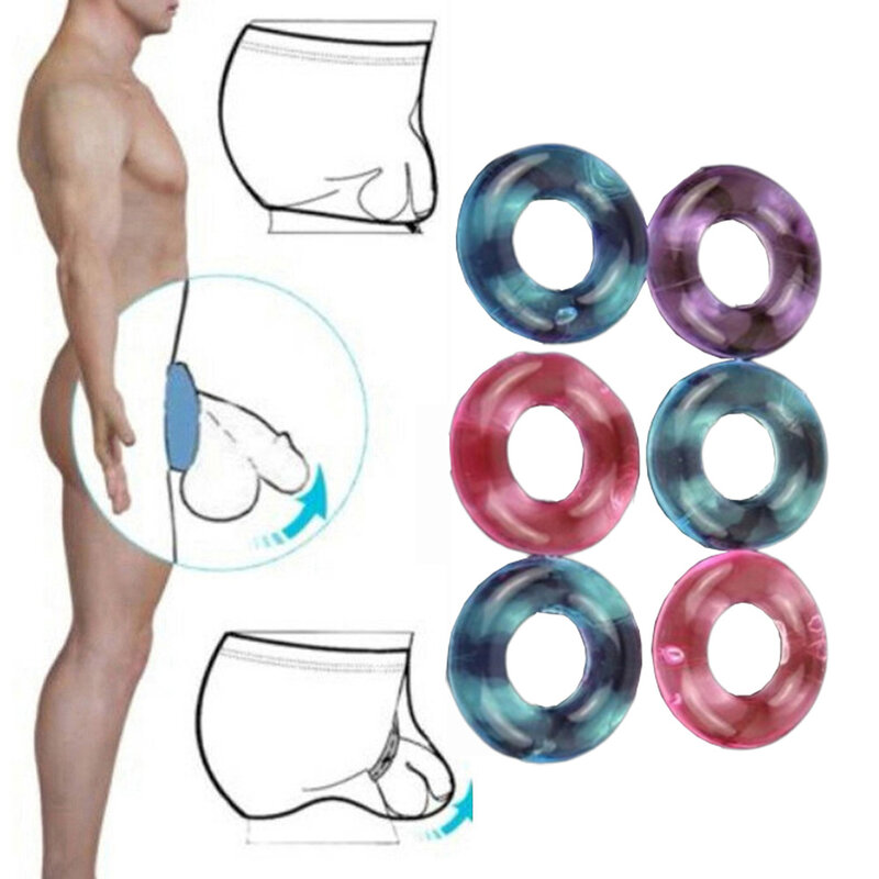 Cincin Kunci Transparan Seksi Pria Cincin O Thong Elastis Tinggi Pakaian Dalam Lingkaran Cincin C-strap TPE Lingkaran Kesehatan untuk Pria