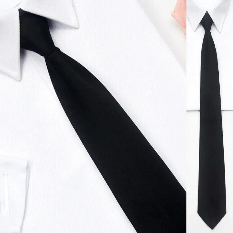 5CM jednolity kolor prosty klips na krawat zabezpieczający krawat portier Steward matowy krawat pogrzebowy dla kobiet studentek na co dzień solidne krawaty