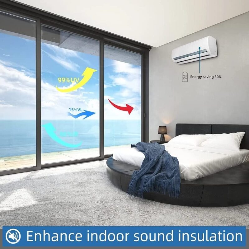 5M Eine Möglichkeit Spiegel Fenster Privatsphäre Film Tagsüber Anti UV Sonne Blockieren Wärme Control Reflektierende Fenster Tönung Aufkleber für home Office