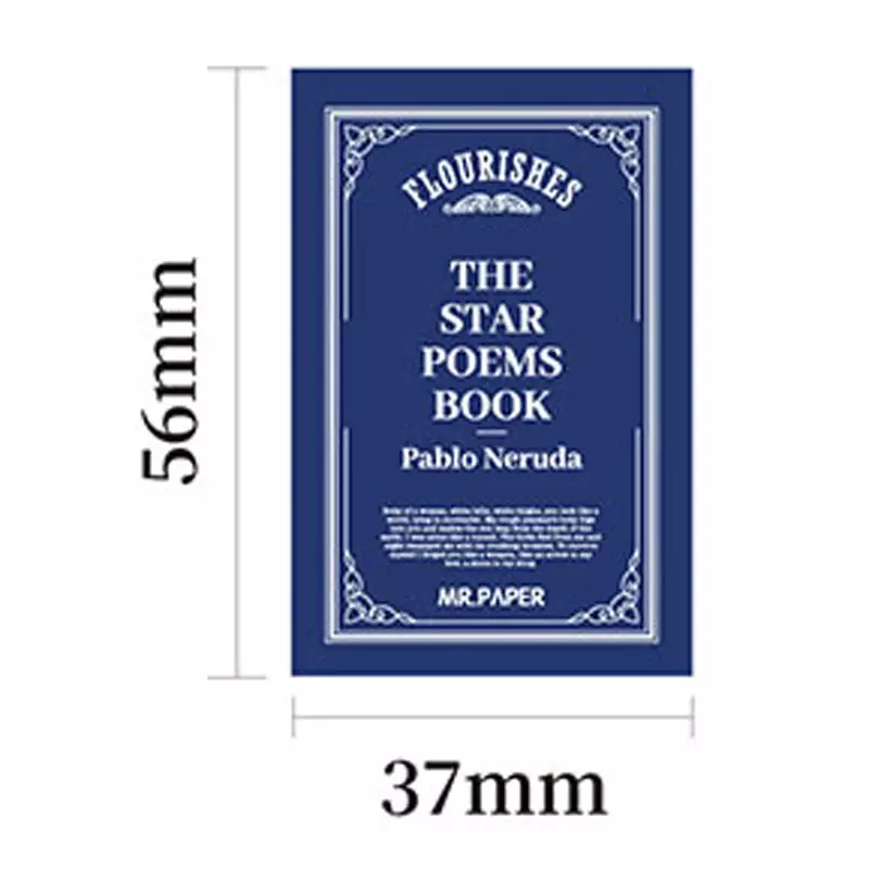 Mr. Paper-Livre de matériel de thème de poésie anglaise rétro, manuscrit de poésie célèbre, manuel de collage de base, papier cartonné, 8 styles