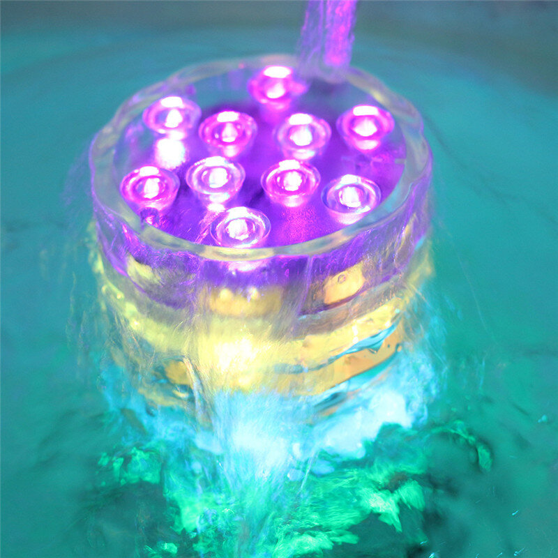 30Set 10Leds Submersible Night Light With 2Remote Controll Underwater RGB Lamp Outdoor Garden Party Aquarium Decoration Lights