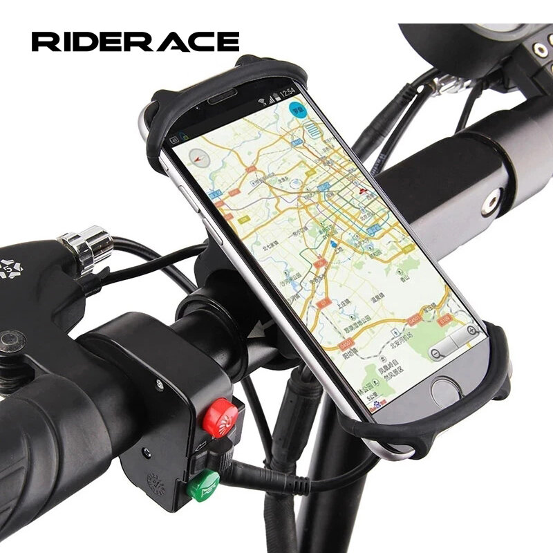 Велосипедный держатель, силиконовая поддержка, универсальный держатель для мобильного телефона, крепление на руль, велосипедный GPS-зажим для iPhone Samsung PA0115