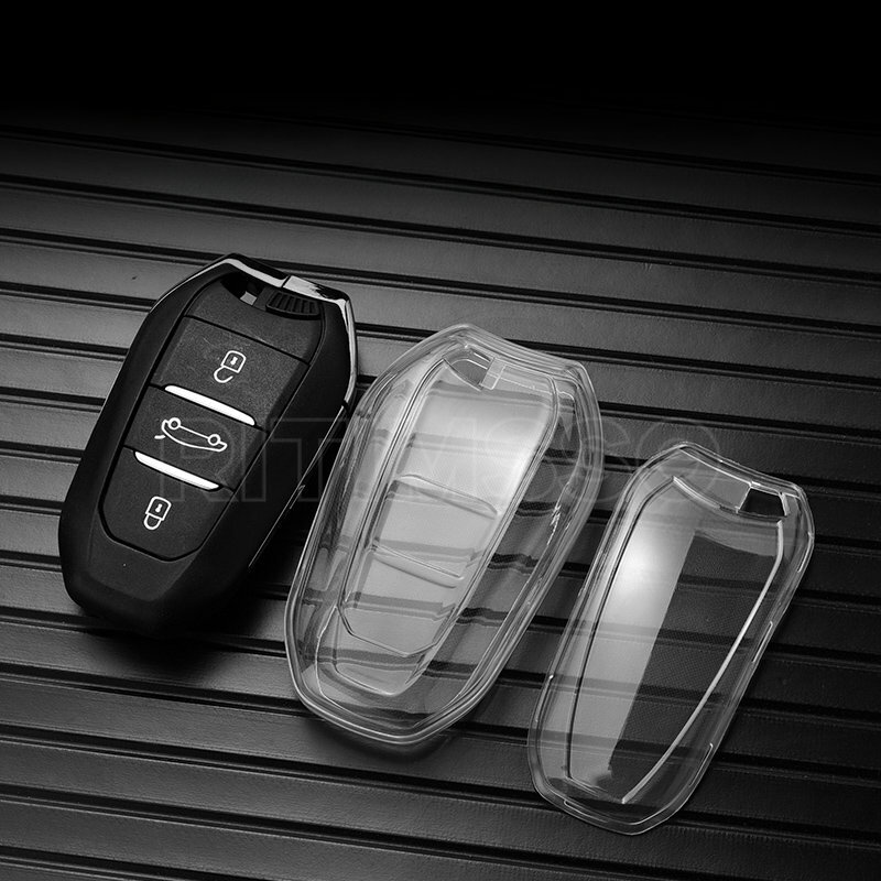 Soft TPU Car Key Case Cover Shell Fob Holder for Peugeot 308 408 508 2008 3008 4008 5008 for Citroen C4 C6 C3-XR Accessories