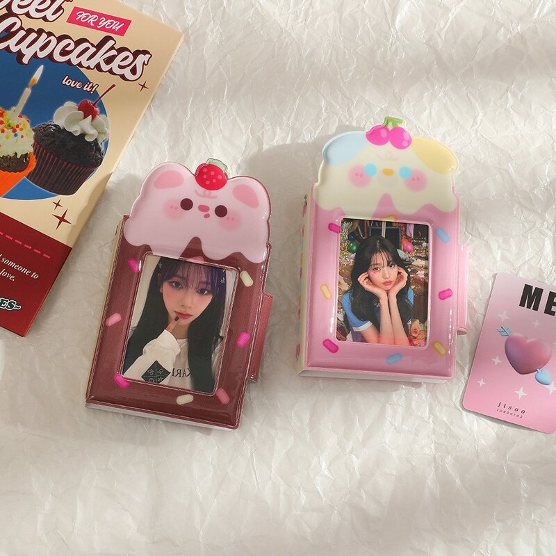 Mini Instax fotos coleção livro, Y2k Photocard titular, rosa e azul foto álbum, titular do cartão Kpop Idol, fotos de armazenamento, 3"