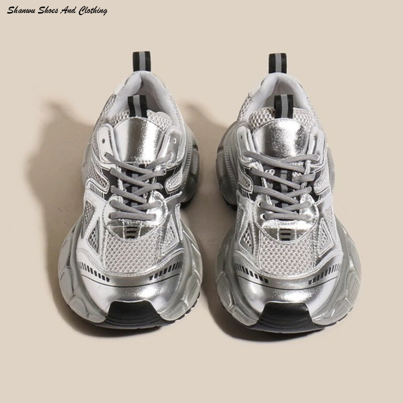 Chaussures de dehors en Cuir Souple Respirant avec Semelle Optique pour Femme, Baskets Décontractées, Nouvelle Collection Printemps 2024