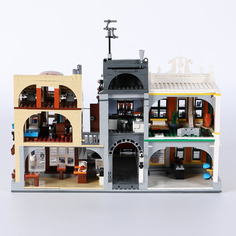 89132 Jiestar Creative Expert City Moc Street View Orient Train Station Bricks Modular House Building Blocks Model Toy Pet Shop