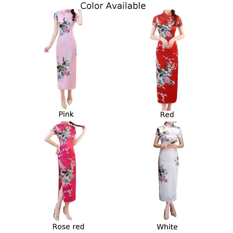 Женское осенне-весеннее платье в китайском стиле