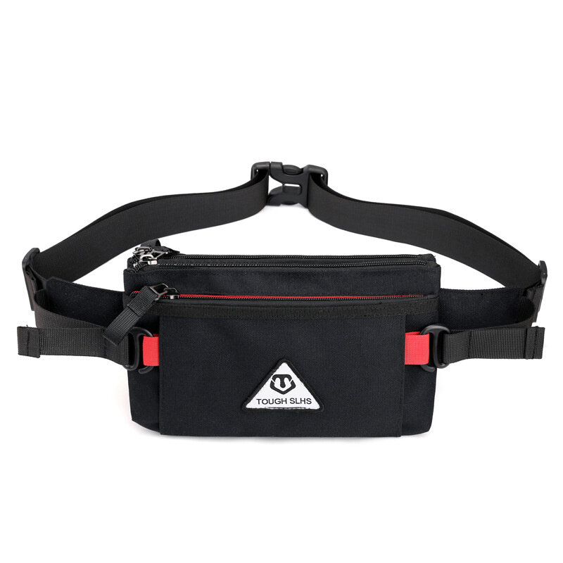 New men's outdoor waist bag versatile Oxford cloth chest Bag Messenger Bag ultra-thin close fitting running waist bag zero