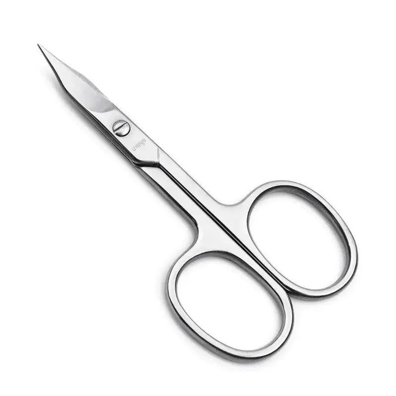 Nail Scissors Sharp Curved Blade Stainless Steel Manicure Cuticle Pedicure Fingernail Toenail Grooming Tool Eyebrows Eyelash Use