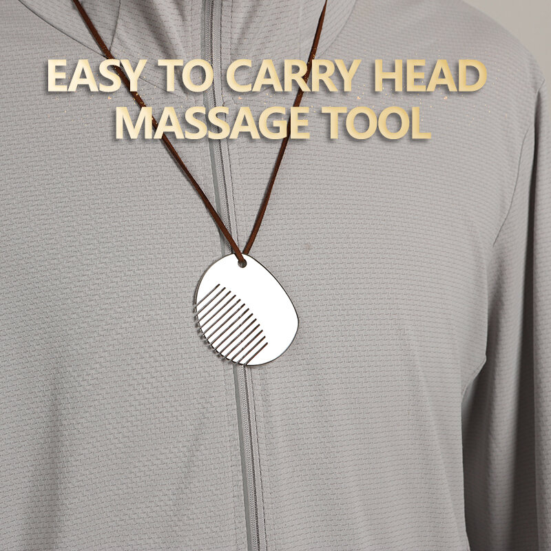 Wisiorek grzebień głowy guasha łatwy do przenoszenia prezent dla kobiet grzebień dla masaż głowy meridian massag combe