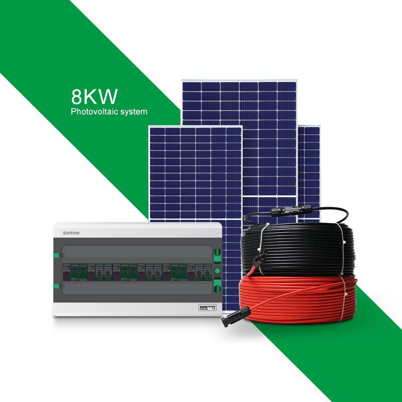 Продукция из возобновляемых источников энергии, полный комплект, 8 кВт на сетке, солнечная энергетическая система для дома