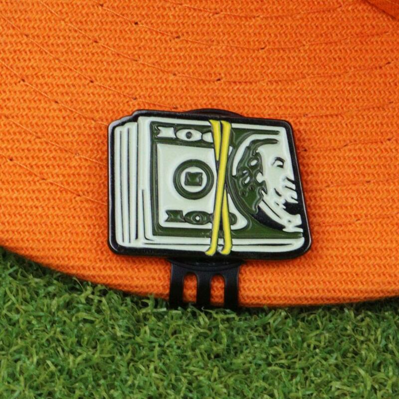 Golf Ball Mark with Magnetic Hat Clip Men Golfer Hats Pants Bags Visors Belt Metal Clip Golf Marker Training Aids Golf Accessory