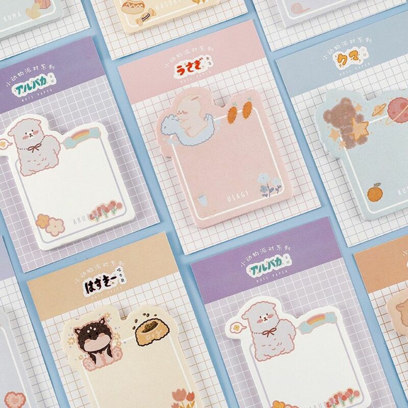 Creative Cute Student Stationery School Supplies Scrapbooking Animal Series Memo Pad Message Sticker Message Notes Label Paper