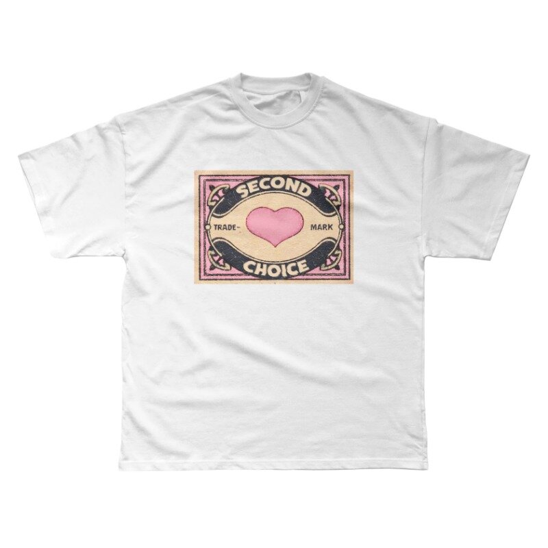 Damska koszulka Matchbox z nadrukiem Retro luźna hiphopowy sweter Punk gotycka damska t-shirt w za dużym rozmiarze lato 24