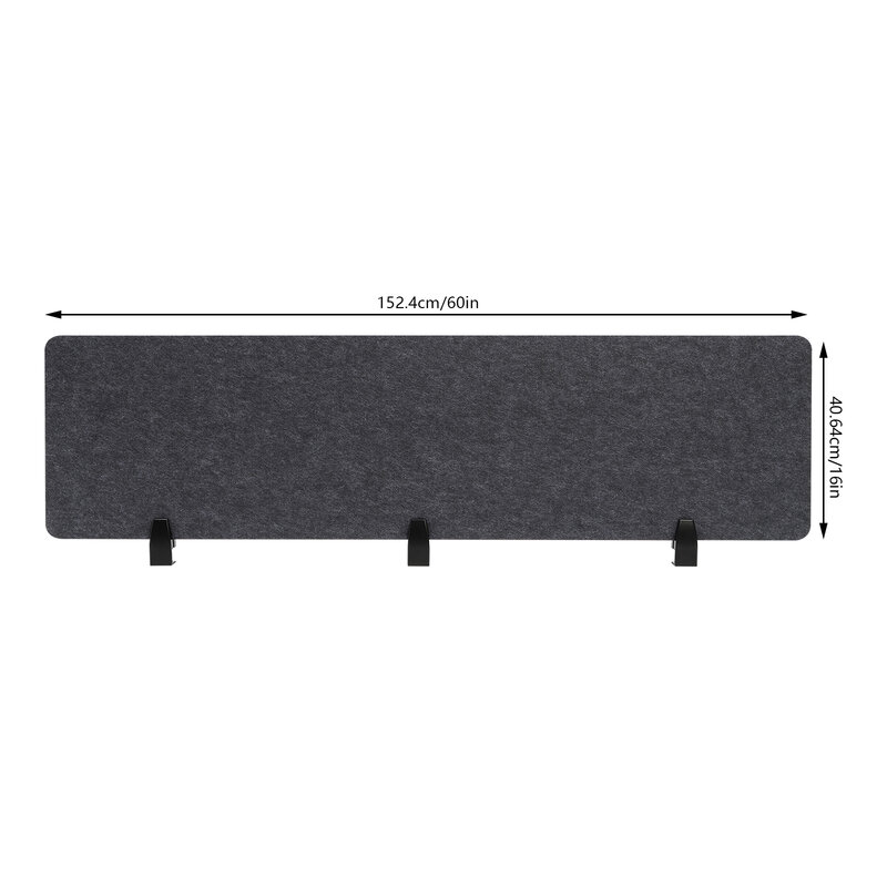 Stand Up Desk Store ReFocus Raw, Clamp-On Acoustic Desk Divider, Mounted Privacy Panel, Reduce Noise and Visual Features, An An
