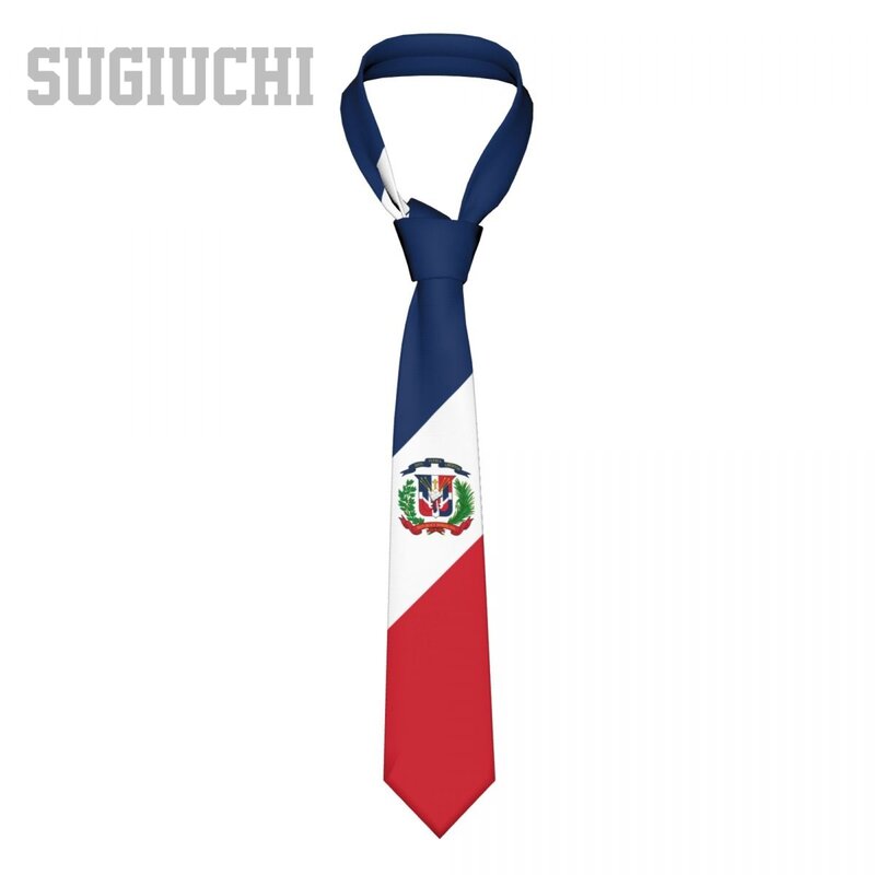Dominikana flaga symbol mężczyzn kobiety krawaty casualowe krawat w kratę garnitury Slim Wedding Party krawat biznesowy gravaty