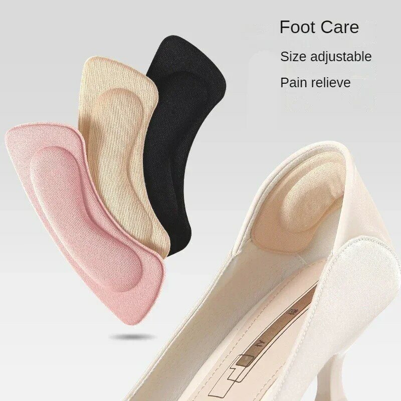 4Pairs Soft Foam Heel Pads for Sport Shoes Adjustable Size Antiwear Feet Pad Cushion Insert Heel Protector Back Sticke Insoler