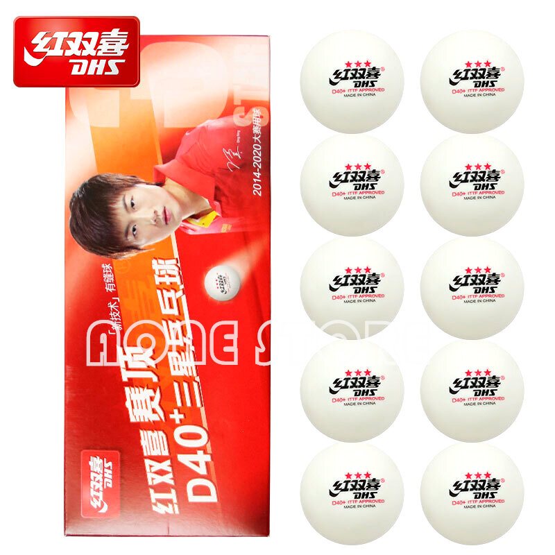 DHS 3 Star D40+ Table Tennis Ball 3-STAR New Material ABS Seamed Poly Plastic Original DHS Ball 3 Star Ping Pong Balls