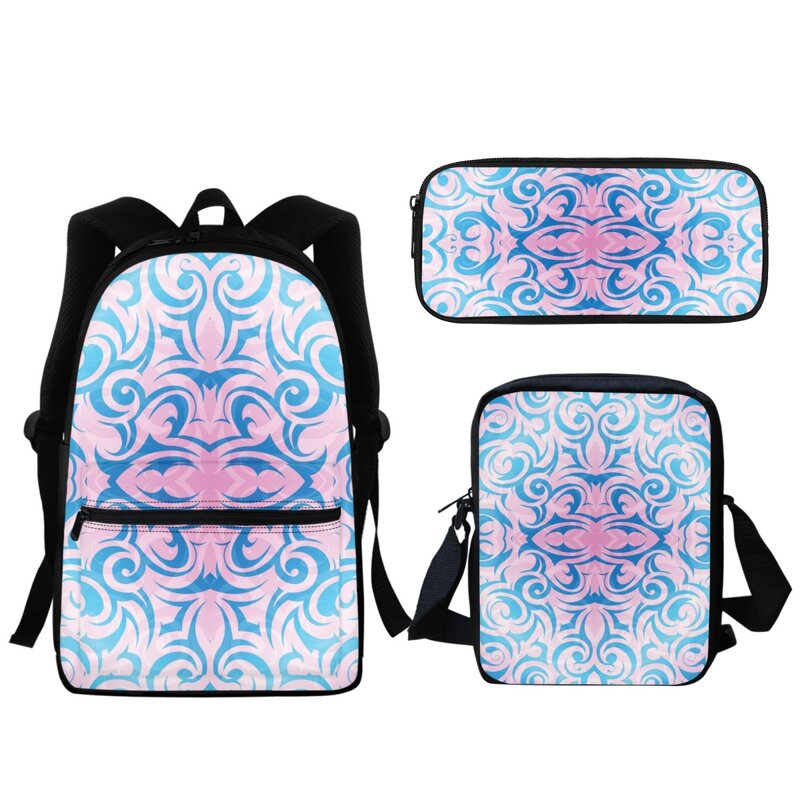 Tatuagens tribais Impresso Estudante Schoolbags, bookbags para meninos e meninas, alta qualidade, Casual Zipper Backpack, Travel Fashion, Computer Bag