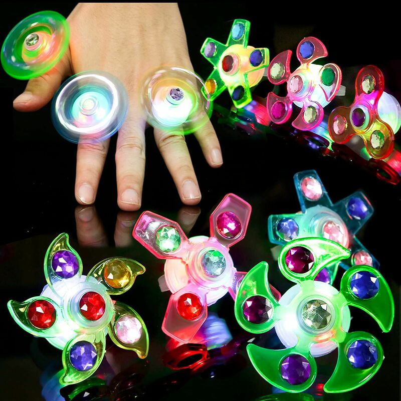 New Light Emitting Gyroscope Ring Sparkling Creative Rotating Gyroscope Watch with Kindergarten Gifts Toys Luminous Toys