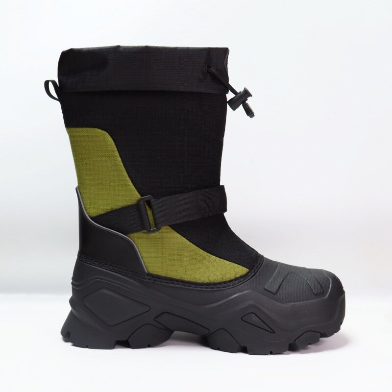 Integrado borracha Shell botas, quente algodão sapatos, espessamento isolamento algodão, neve chuva proteção, ao ar livre, atacado, novo