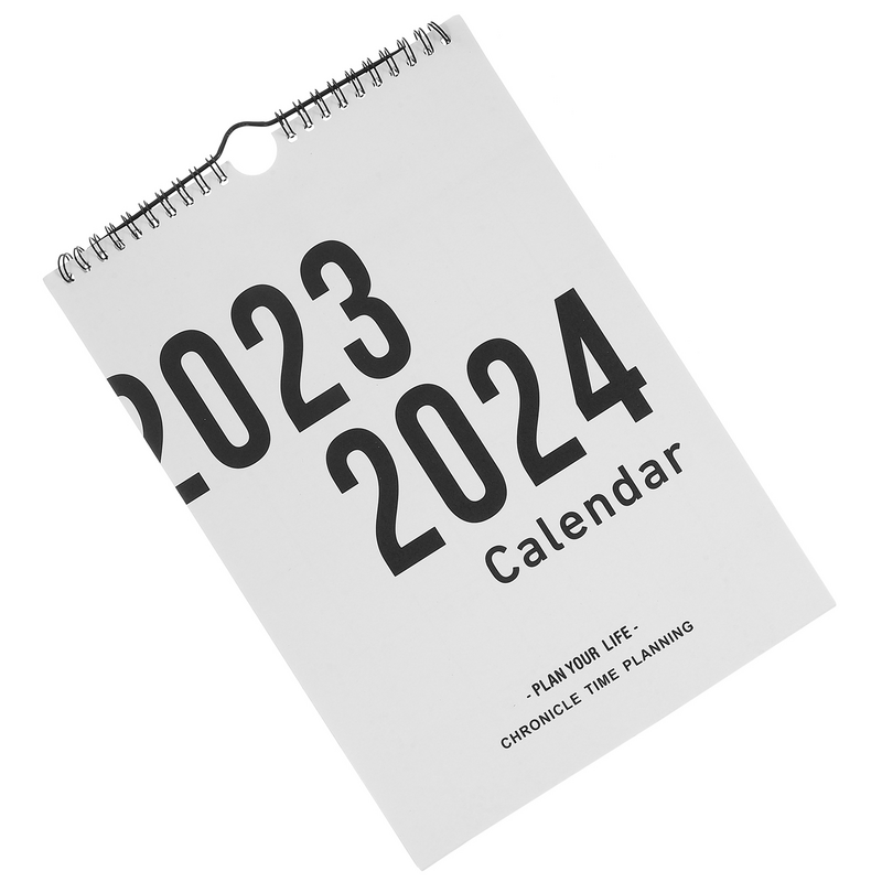 Montado na parede calendário mensal, calendários de quarto, papel pendurado ano rasgo, mesa de trabalho, 2023-2024