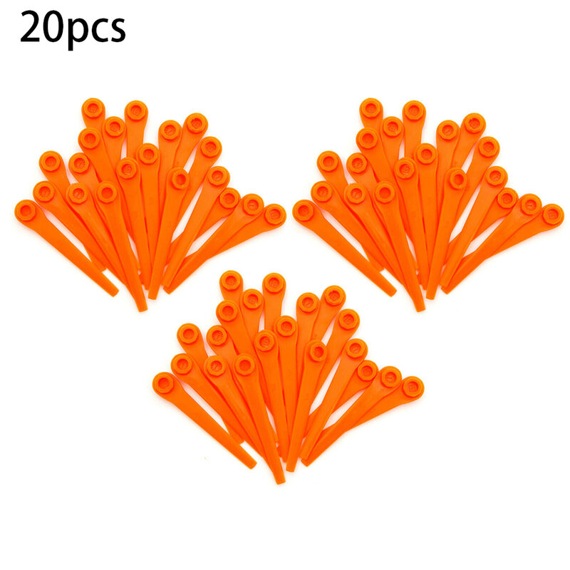 20Pcs Plastic Grass Trimmer Blades Replacement For 9823 9825 9820 9821 For RotorCut Garden Lawn Mower Blades Spare Parts
