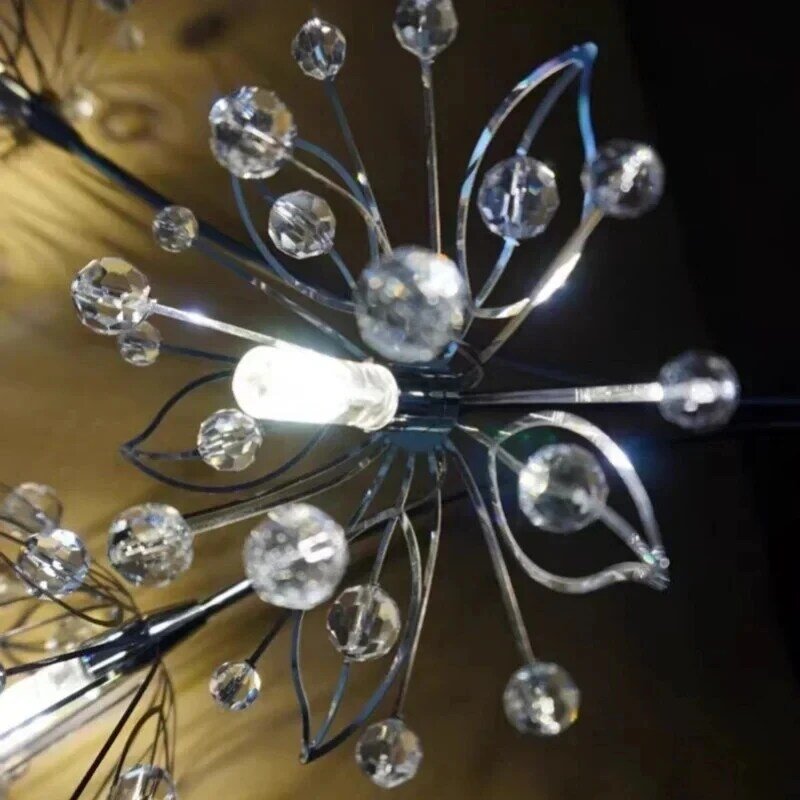 Современный минималистичный настенный светильник с кристаллами и одуванчиком, фоновая лампа для гостиной, коридора, спальни, прикроватный светодиодный светильник, декоративное освещение