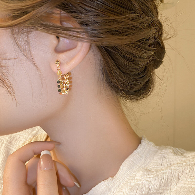New Fashion Design Zircon Leaf Earrings For Women Jewelry Wedding Party Premium Gift