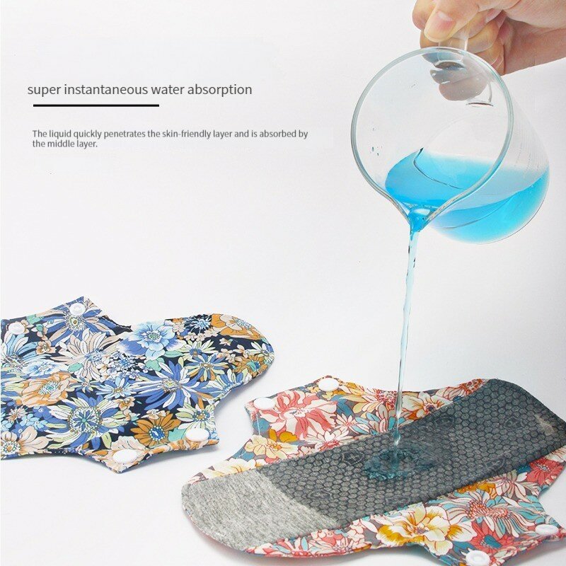Набор менструальных прокладок, Моющиеся Прокладки из флиса графенового цвета, водонепроницаемые гигиенические, многоразовые, 18 х18 см