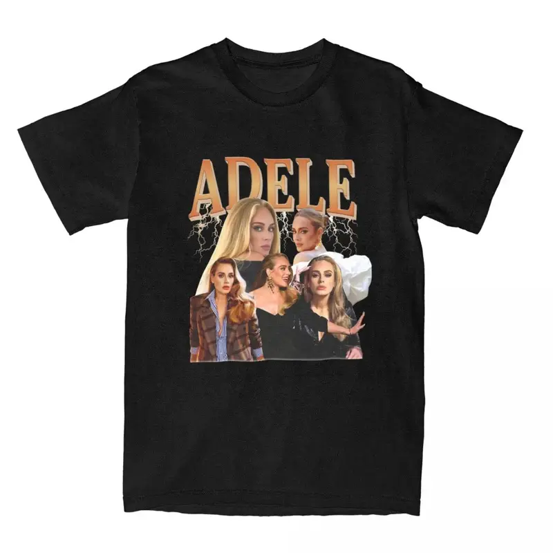 Adele Fan Geschenken Shirt Accessoires Voor Mannen Vrouwen 100% Katoen Creatieve T-Shirts Kleding Met Korte Mouwen Volwassen