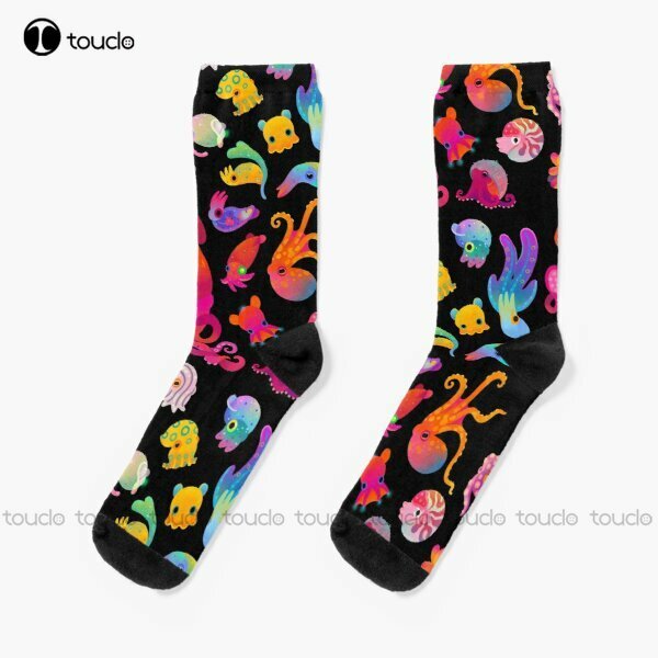 Cephalopod Scuba Diving Socks Softball Socks Harajuku Personalized Custom Unisex Adult Teen Youth Socks 360° Digital Print Retro