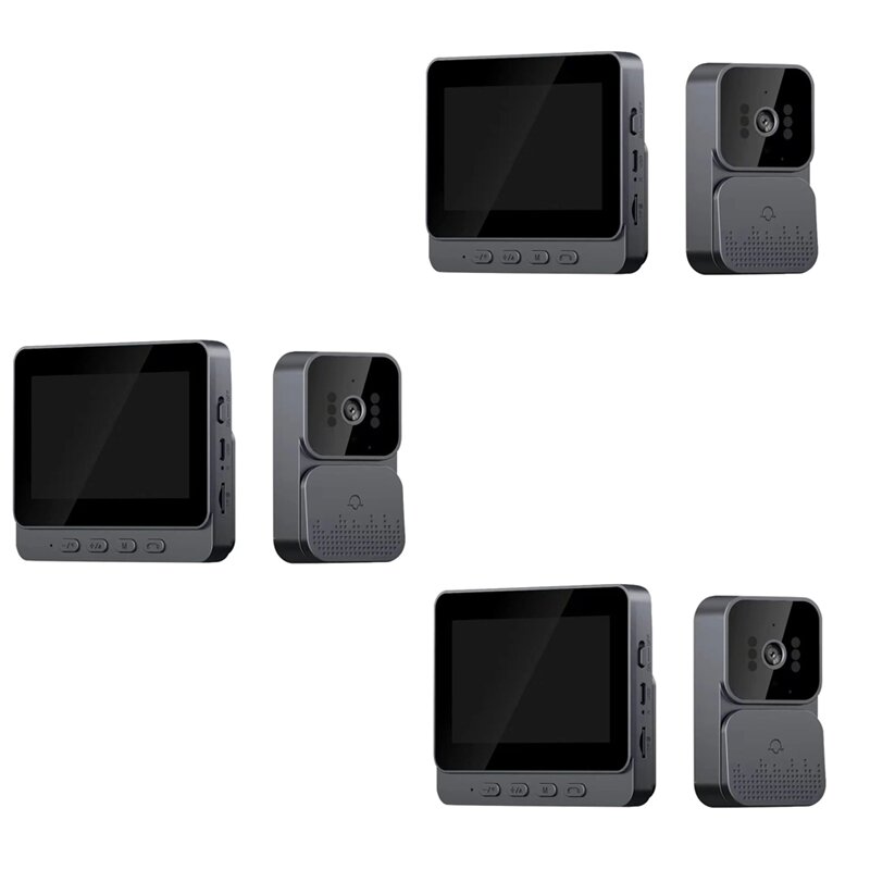 Video Doorbell Wireless Door Bell 1080P 4.3Inch IPS Screen Doorbell Camera 2.4G For Villa Home