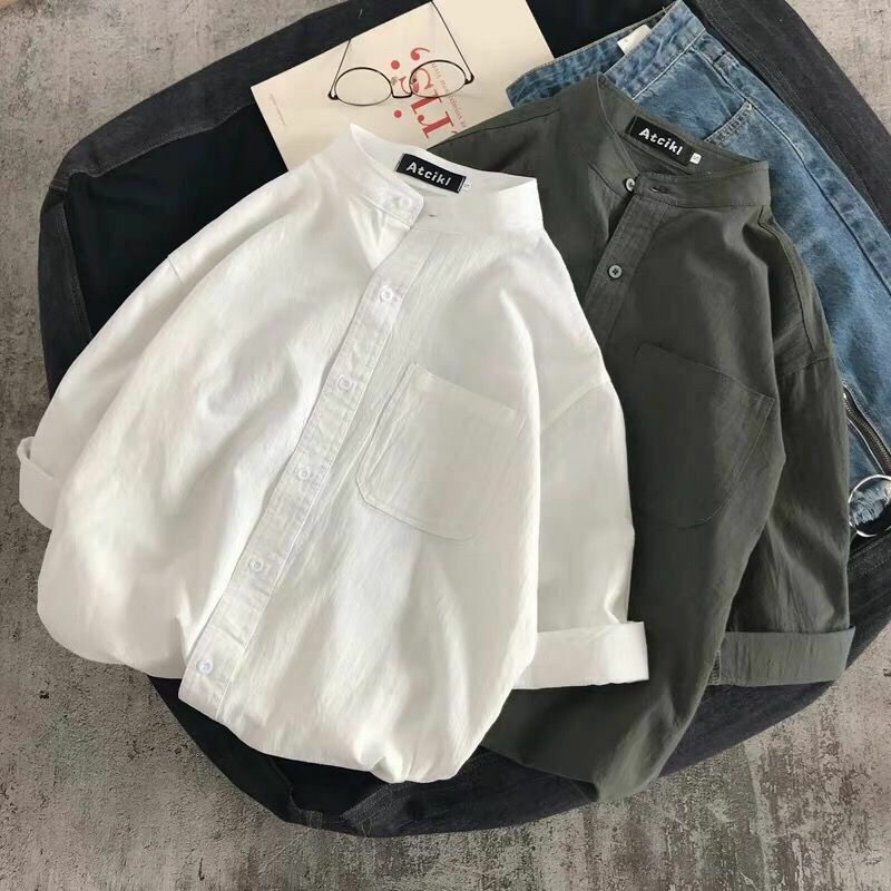 XEJ-Camisa de algodón para hombre y mujer, Top blanco de moda coreana, ropa de oficina, Túnica elegante Kpop, primavera y otoño, 2021