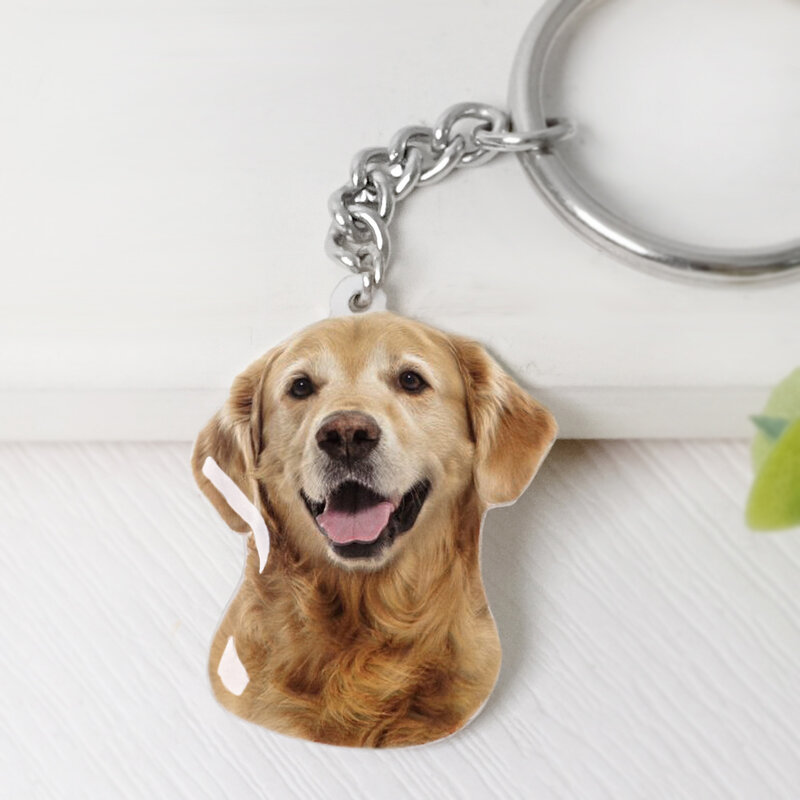 Llavero personalizado con foto de Mascota, accesorio con foto de perro y gato, regalo personalizado para amantes de los perros