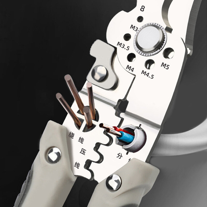 Регулируемый автоматический инструмент для зачистки проводов, многофункциональные обжимные плоскогубцы для зачистки клемм, ручной инструмент