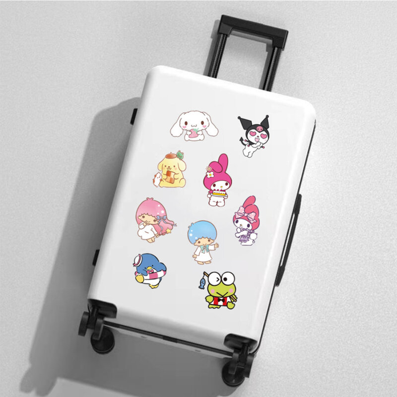 10/30/50/100PCS Mixed Cute Sanrio Stickers Cinnamoroll HelloKitty Kuromi Decals DIY Phone Luggage Laptop Guitar Sticker Kids Toy