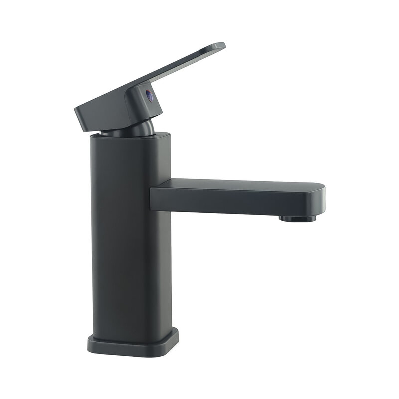 Chrome Square Mono Faucet com alça de plástico, lavatório Mixer, Sink Counter, Waterfall Bathroom Tap, Acessórios de cozinha, 1PC
