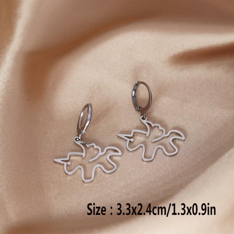 Cute Wings Unicorn Animal Earrings For Women Cute Cartoon Jewelry Hoop Earring Gift