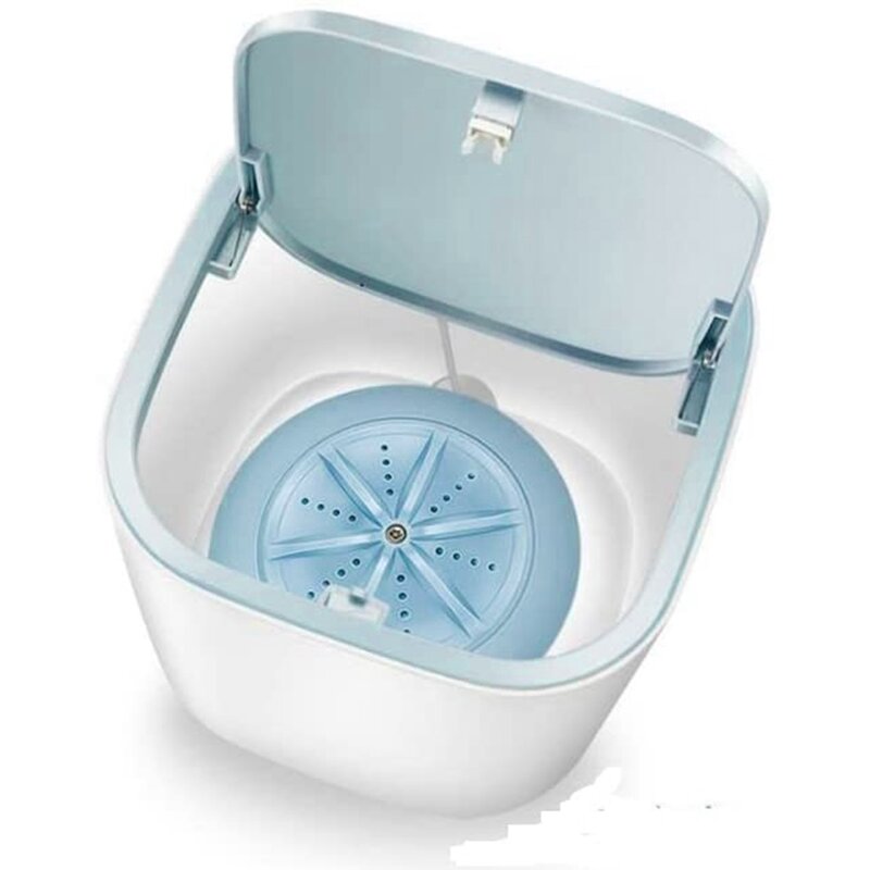Mini lavatrice elettrica portatile USB biancheria intima macchina per la pulizia calzini vestiti per bambini lavatrice compatta-blu