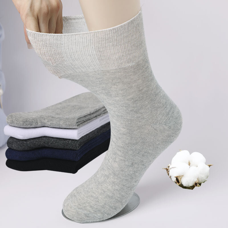 5 Paare plus Größe eur 45-50 verhindern Krampfadern Socken Herren Diabetiker Patienten Baumwolle lose Mund Socke Mann Frauen Komfort Meias