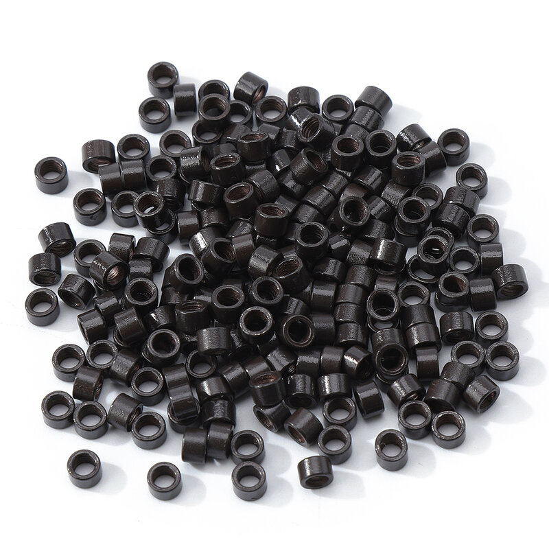 1000 Buah 4Mm #1 Warna Aluminium Microringe Micro Links Beads Links dengan Sekrup Ulir untuk Perpanjangan Rambut