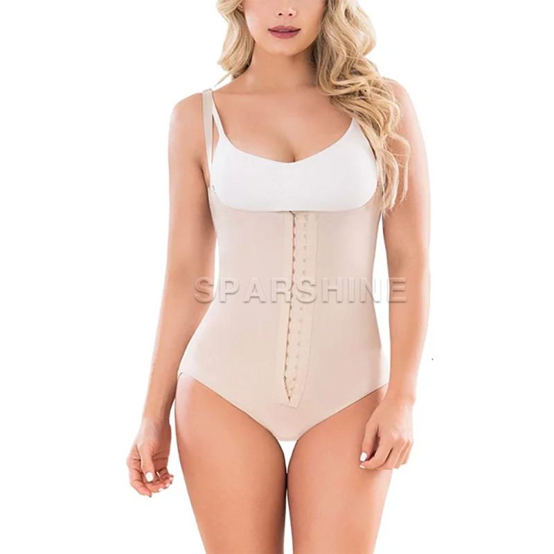 Fajas Sexy Women Seamless Tummy Control Slimming Shapewear Waist Trainer Butt Lifter Flat Belly With 2 Line Hooks Bodysuit