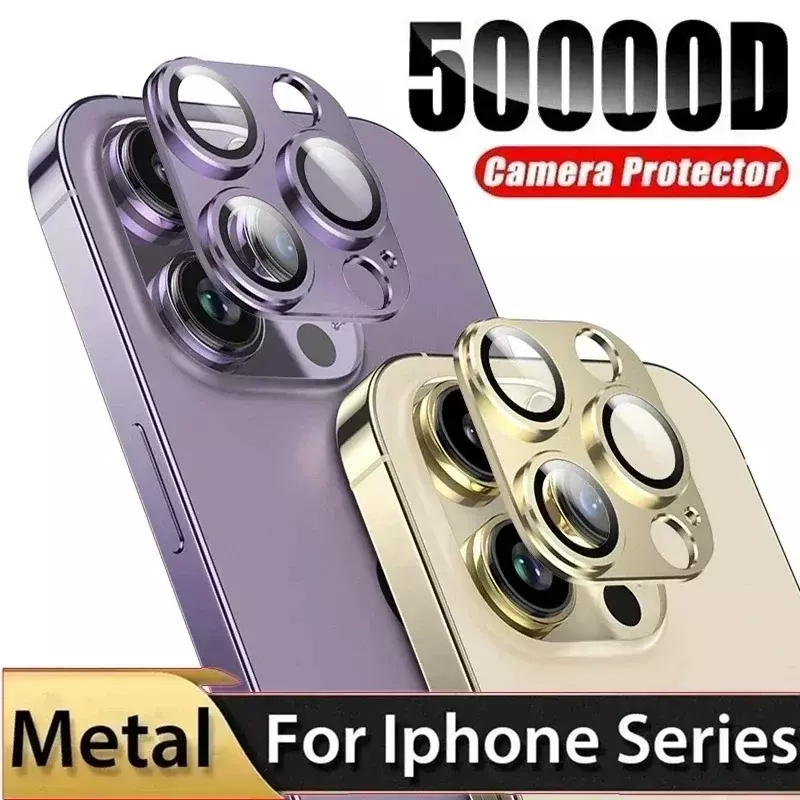 Vidrio Protector de lente de cámara de Metal para iPhone 14 Pro 14 Pro Max, película protectora de lente trasera HD para iPhone 14 Pro Max